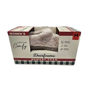 Dearfoams Memory Foam Woman’s Slippers /Color Oatmeal Heather / Size M  7-8 /NEW